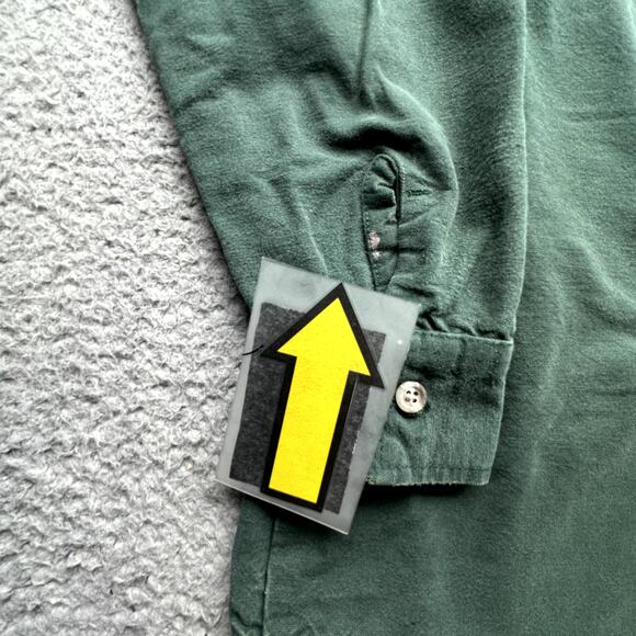 Vintage Codet Heavy Flannel Long Sleeve Shirt Mens Medium Button Up Cotton Green - Picture 6 of 12